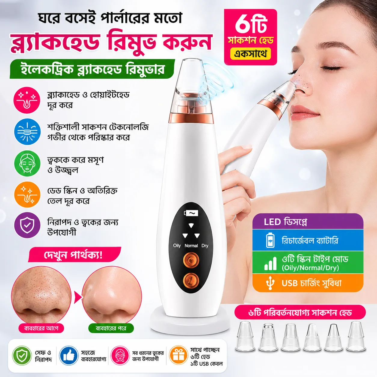 মাল্টিফাংশনাল ব্ল্যাকহেড রিমুভার